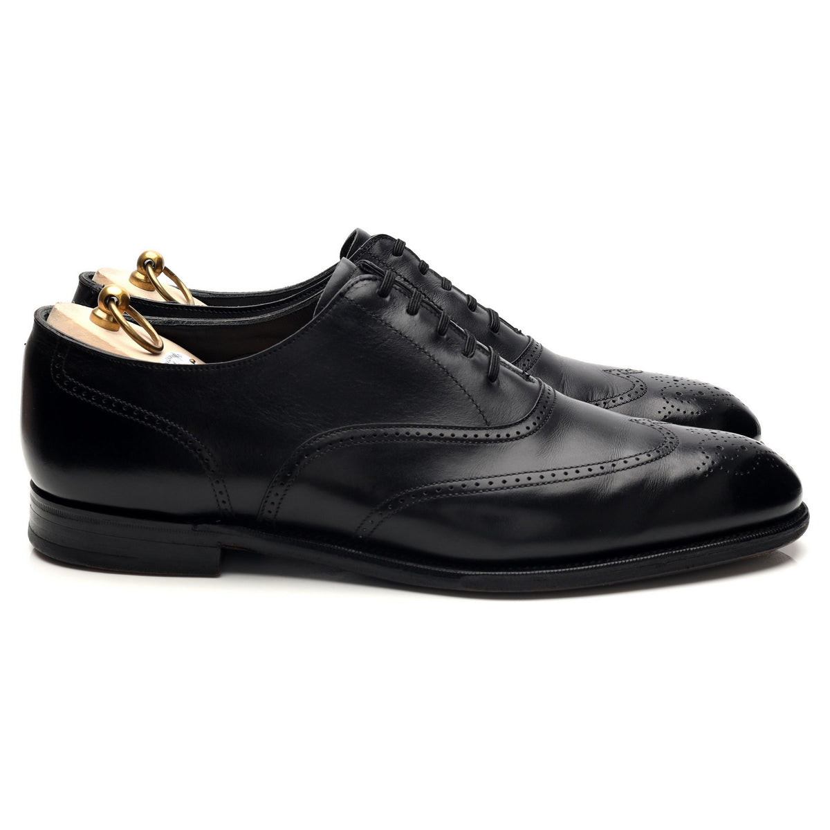 Black Leather Oxford Brogues UK 10 E