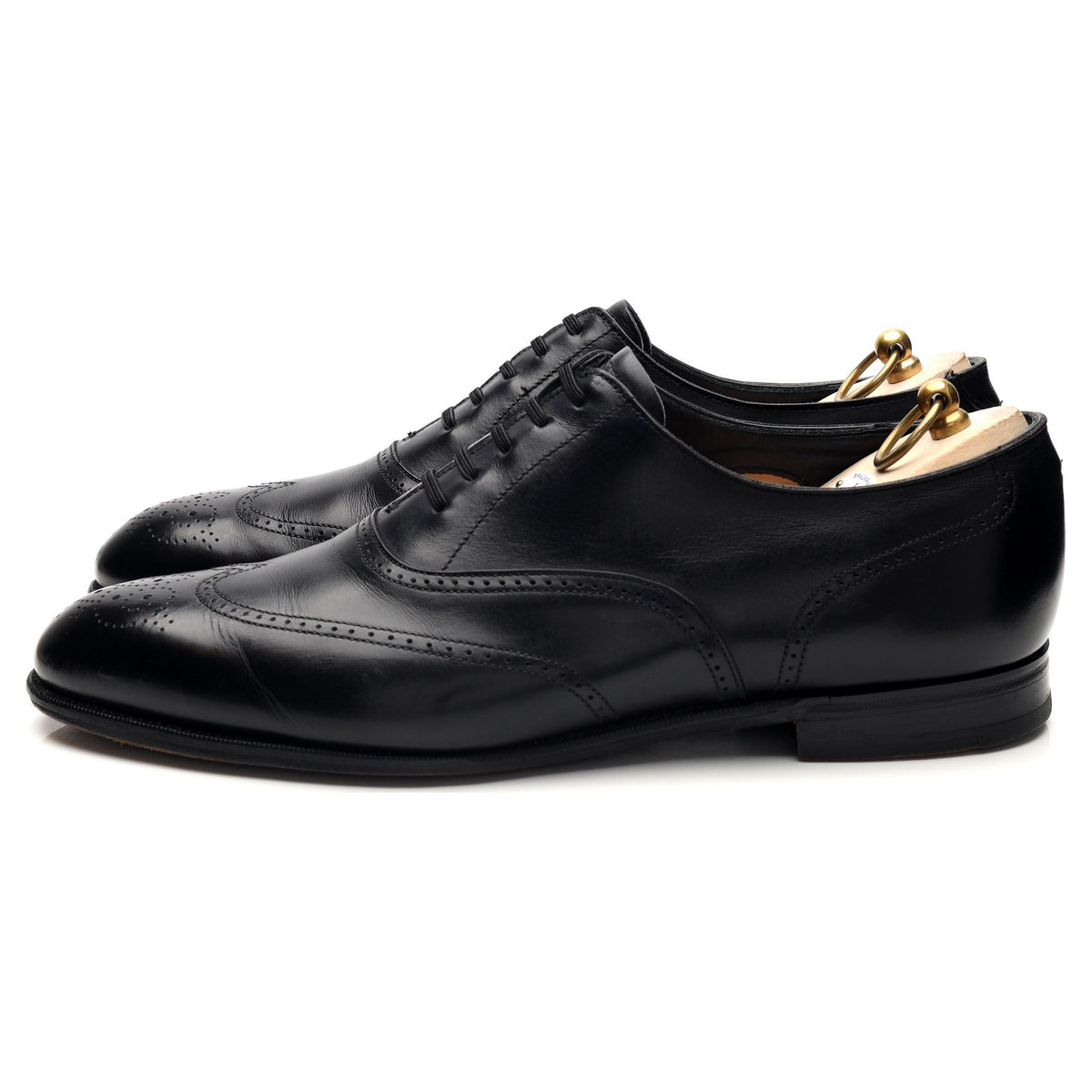 Black Leather Oxford Brogues UK 10 E