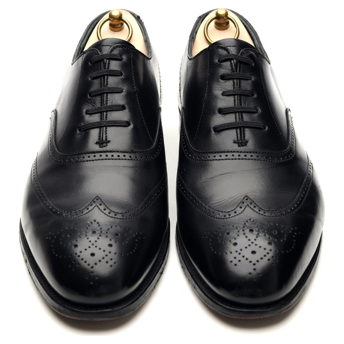 Black Leather Oxford Brogues UK 10 E