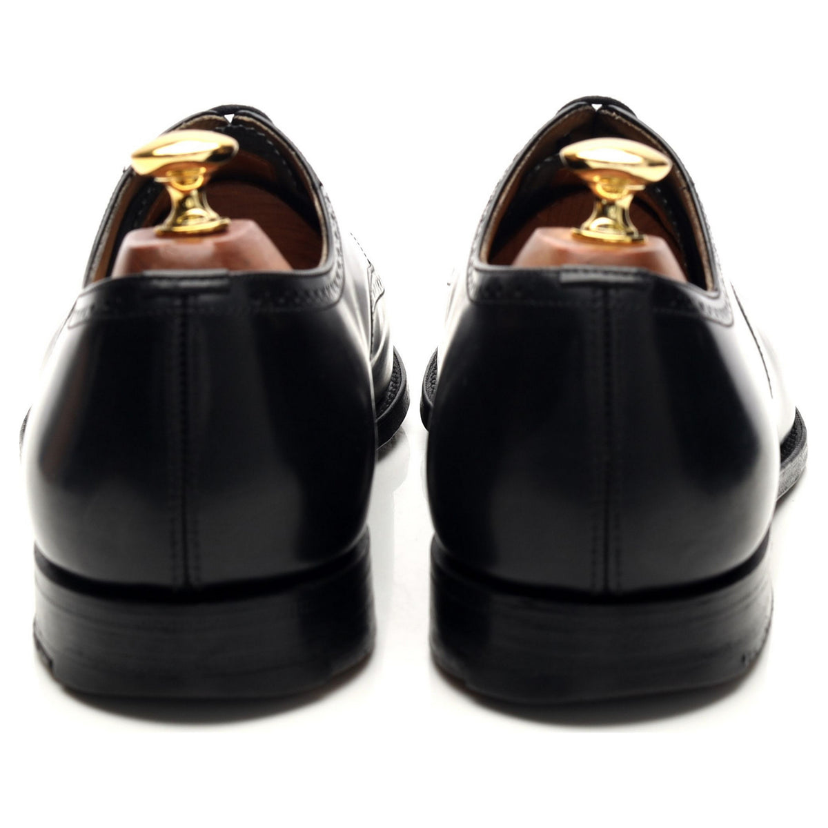 &#39;Legate&#39; Black Leather Oxford Semi Brogues UK 9.5 F