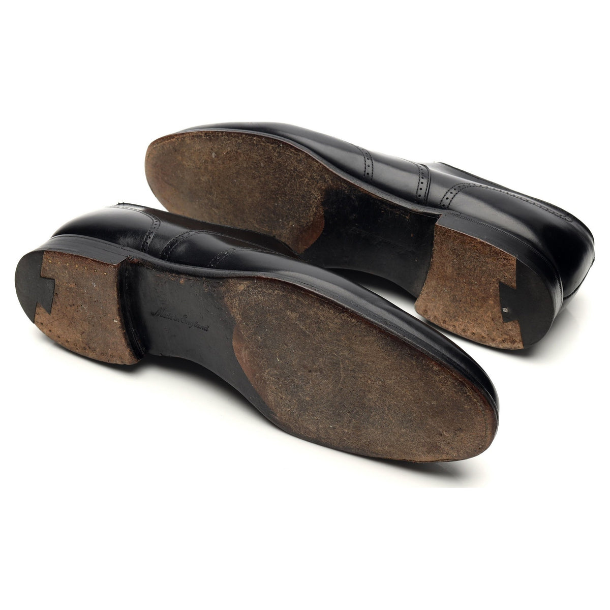 Black Leather Oxford Brogues UK 10 E