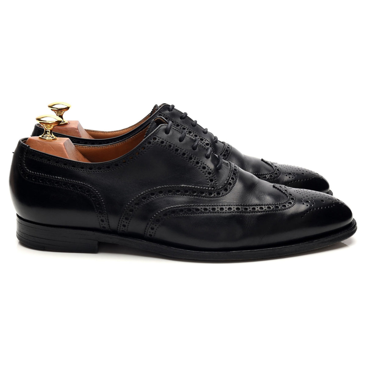 'Finsbury' Black Leather Oxford Brogues UK 9.5 E