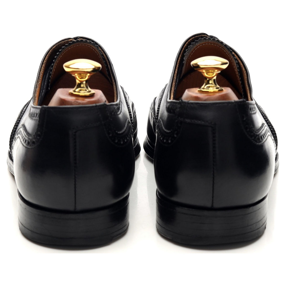 'Finsbury' Black Leather Oxford Brogues UK 9.5 E