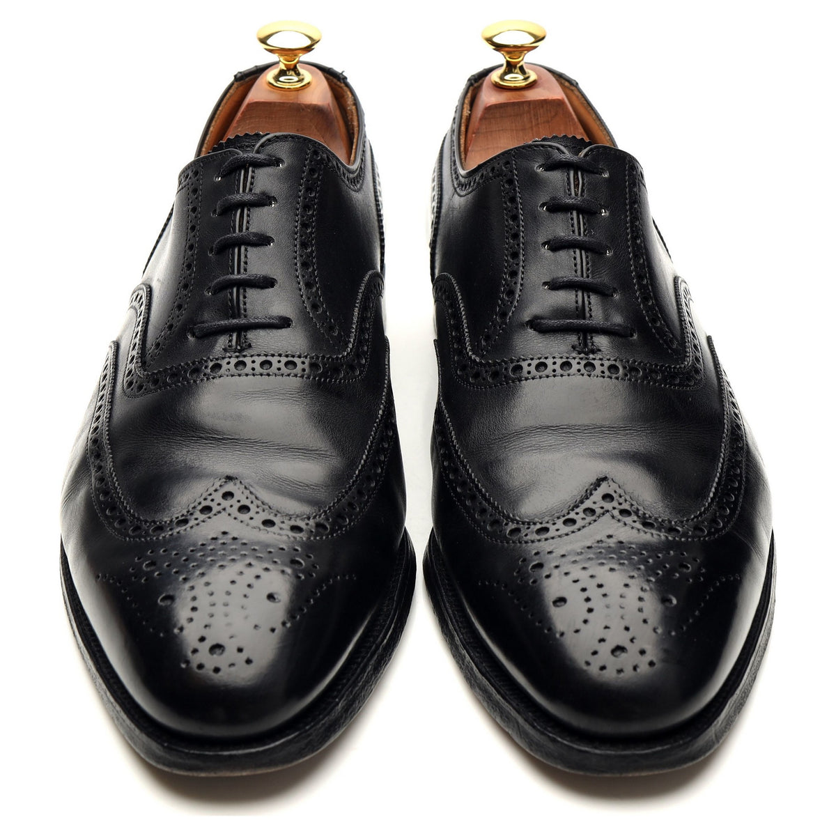 'Finsbury' Black Leather Oxford Brogues UK 9.5 E