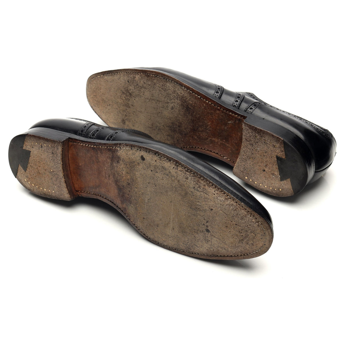 'Finsbury' Black Leather Oxford Brogues UK 9.5 E