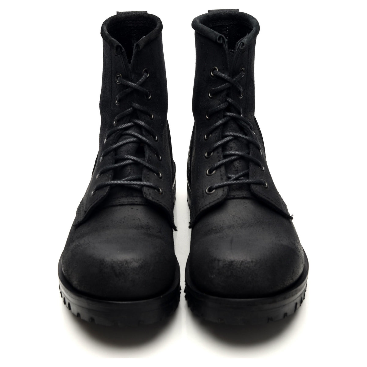 MTO Black Rough Out Suede Field Boots UK 7