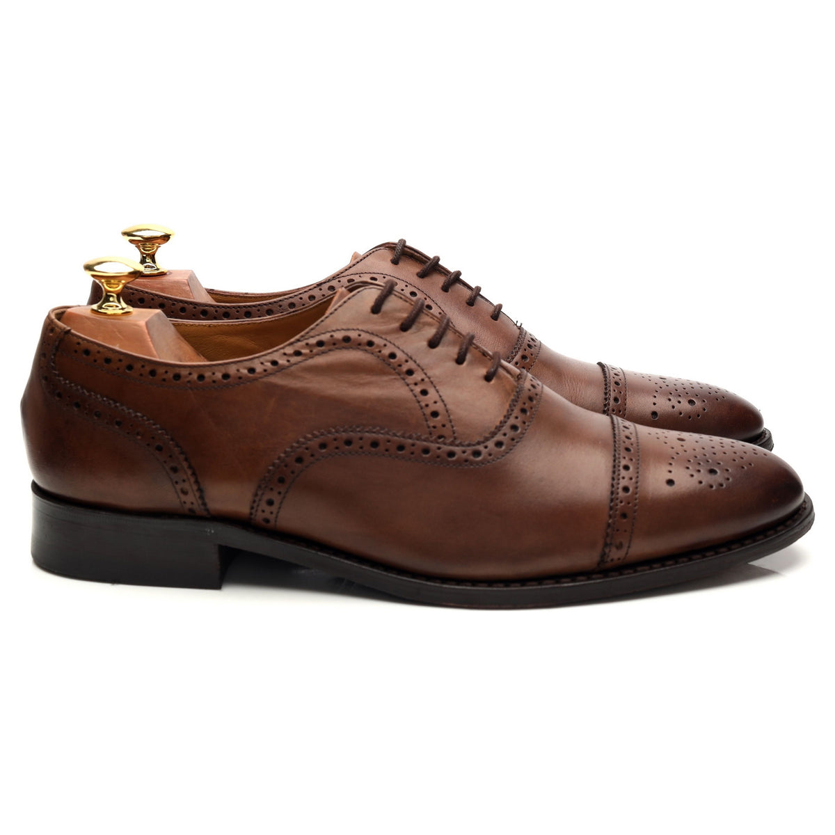 Brown Leather Oxford Brogues UK 9 F