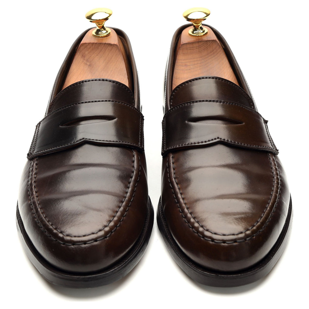 'Harvard' Dark Brown Cordovan Leather Loafers UK 6.5 E