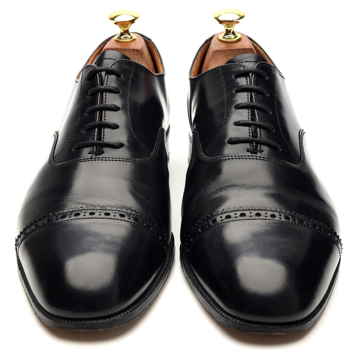 &#39;Norwich&#39; Black Leather Oxford UK 8 F