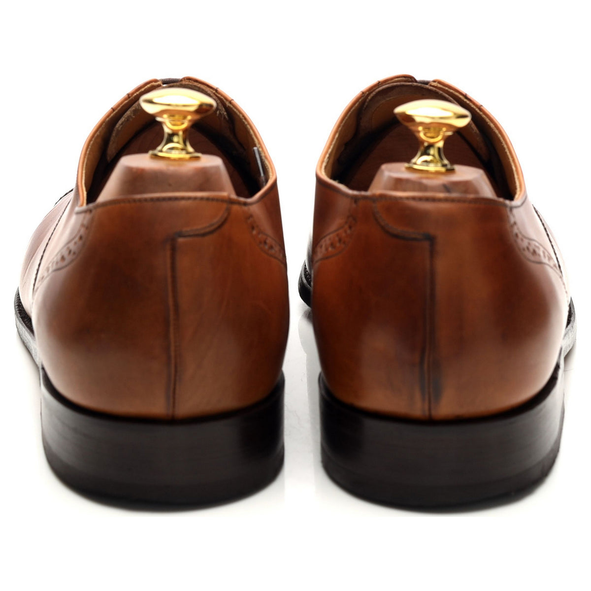 &#39;Wallace&#39; Tan Brown Leather Oxford Brogues UK 10.5 G