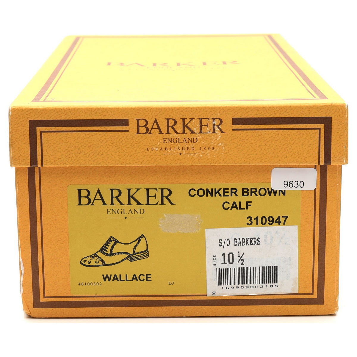 &#39;Wallace&#39; Tan Brown Leather Oxford Brogues UK 10.5 G