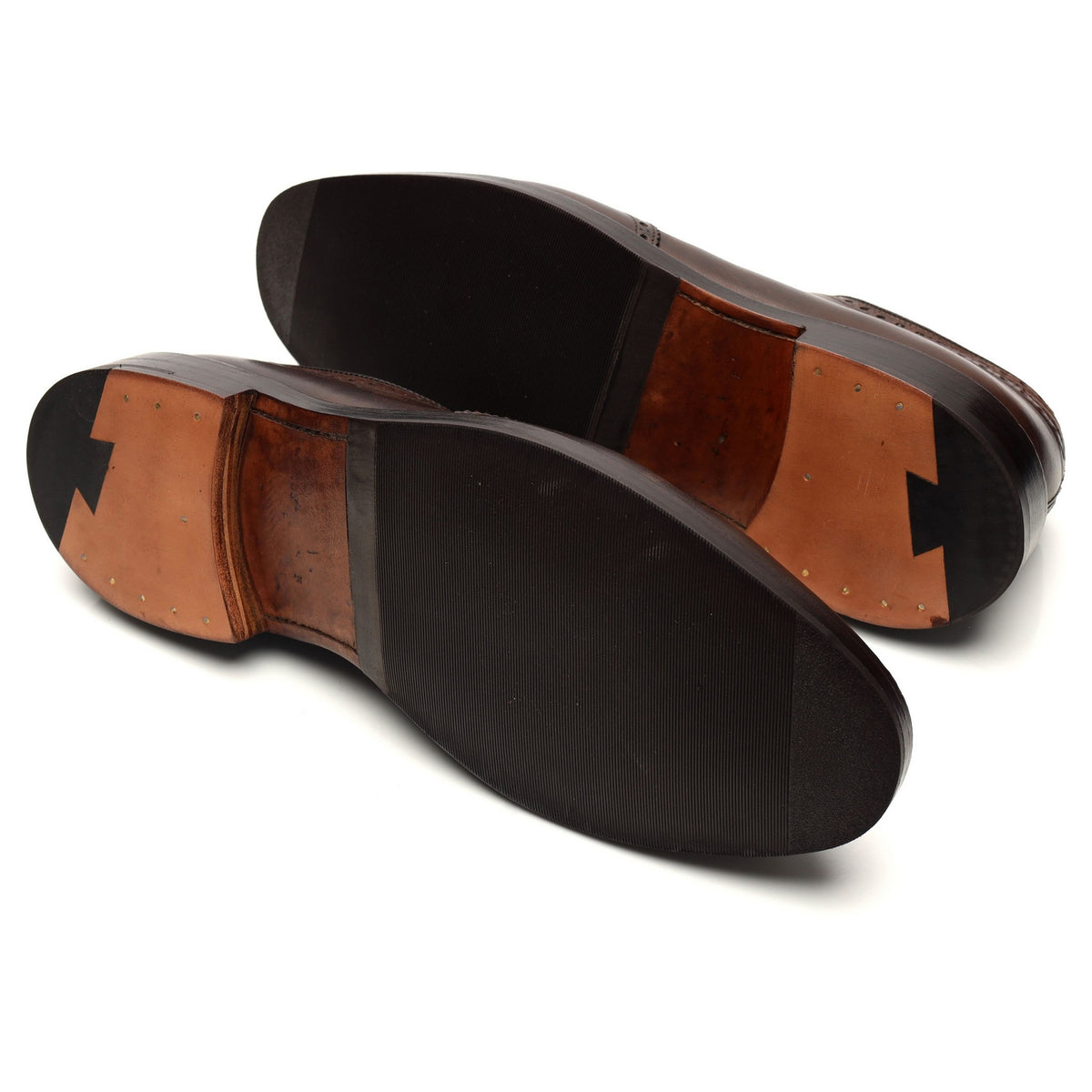 'Hamilton' Dark Brown Leather Derby Brogues UK 10.5 F