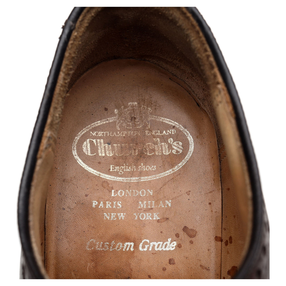 'Hamilton' Dark Brown Leather Derby Brogues UK 10.5 F