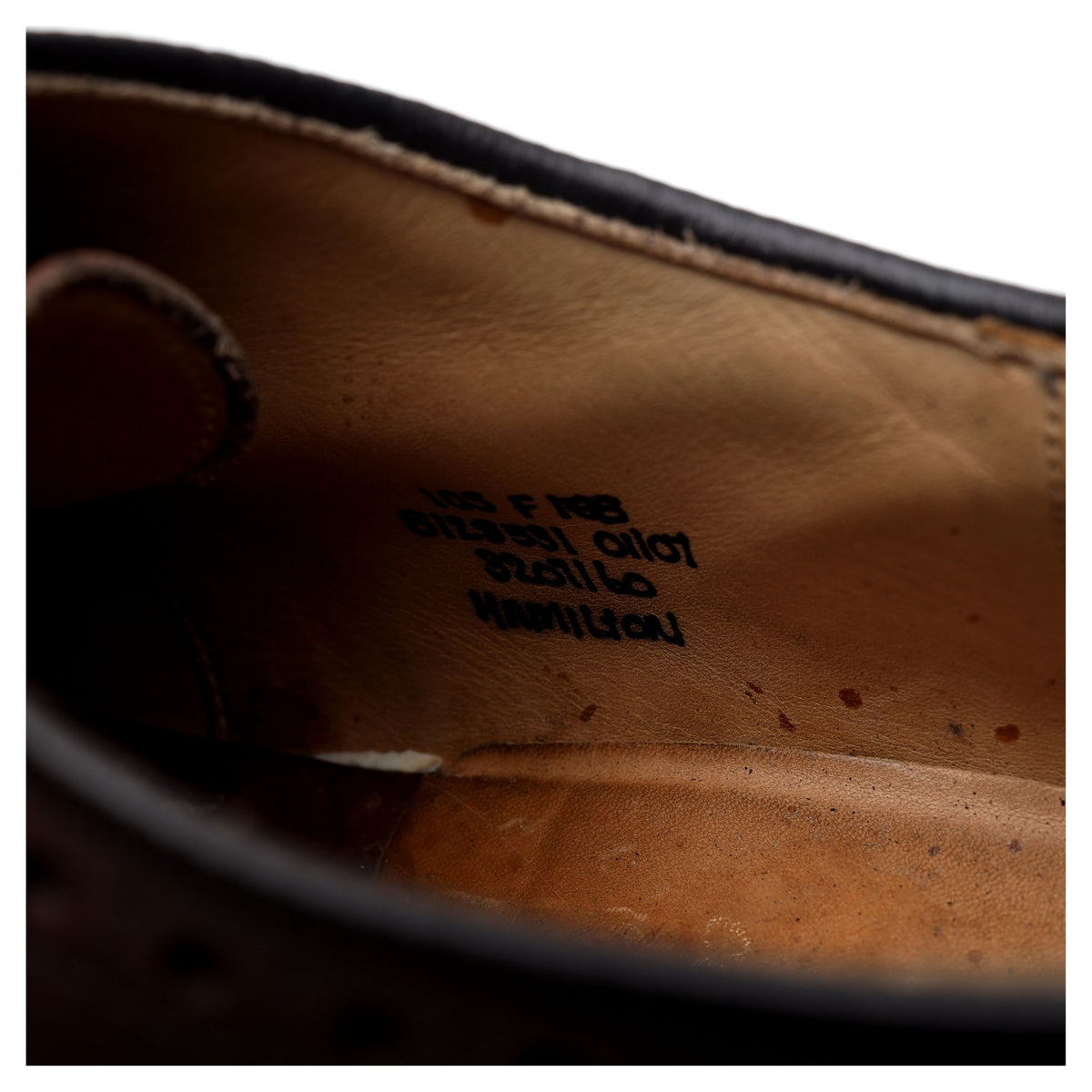 'Hamilton' Dark Brown Leather Derby Brogues UK 10.5 F