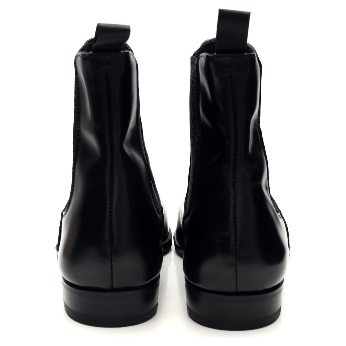 Black Leather Chelsea Boots UK 7.5 F