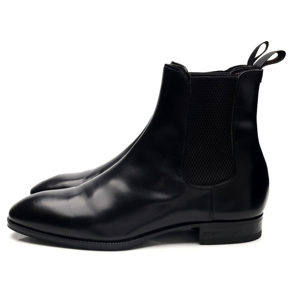 Black Leather Chelsea Boots UK 7.5 F