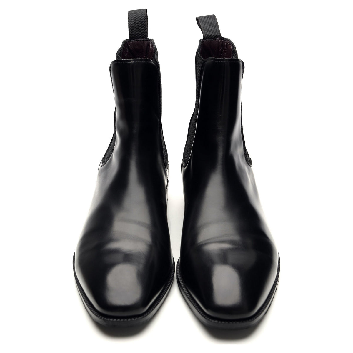 Black Leather Chelsea Boots UK 7.5 F