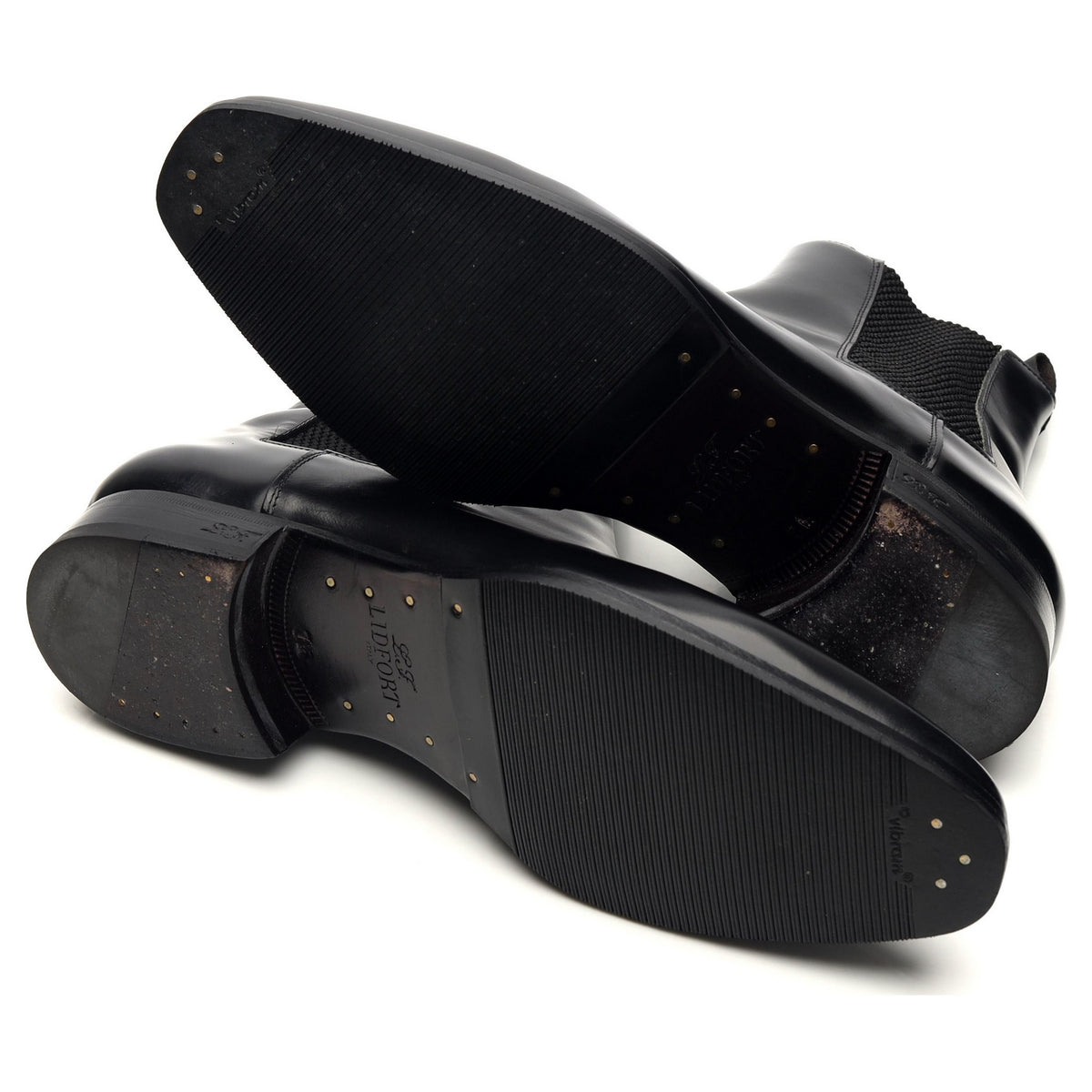 Black Leather Chelsea Boots UK 7.5 F