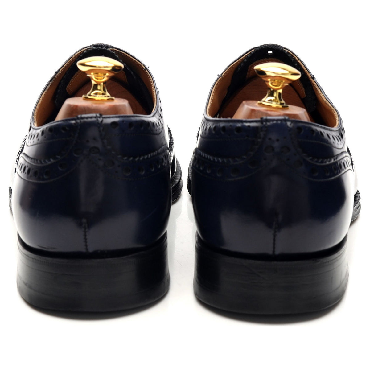 'Burwood' Navy Blue Leather Oxford Brogues UK 10 G