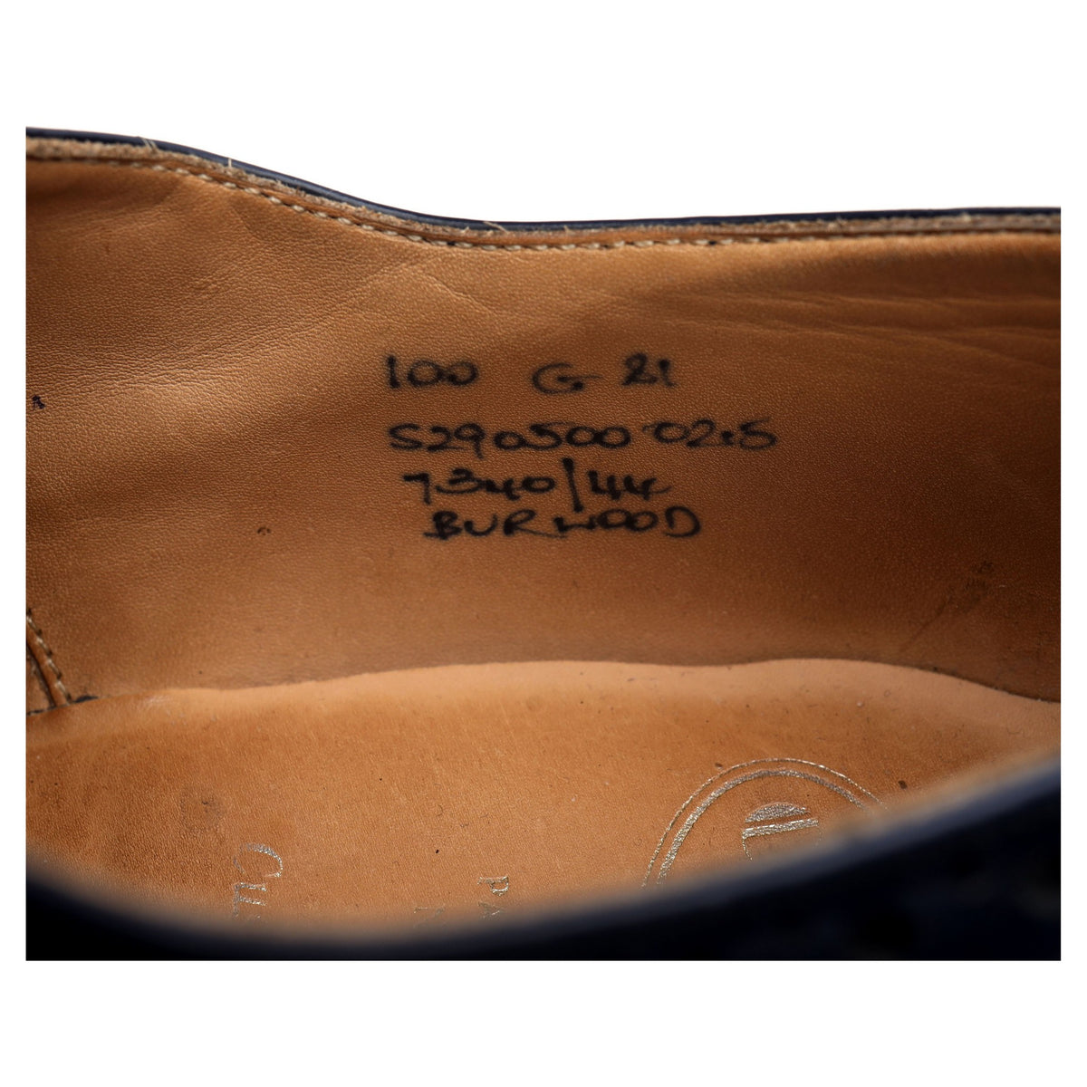 'Burwood' Navy Blue Leather Oxford Brogues UK 10 G