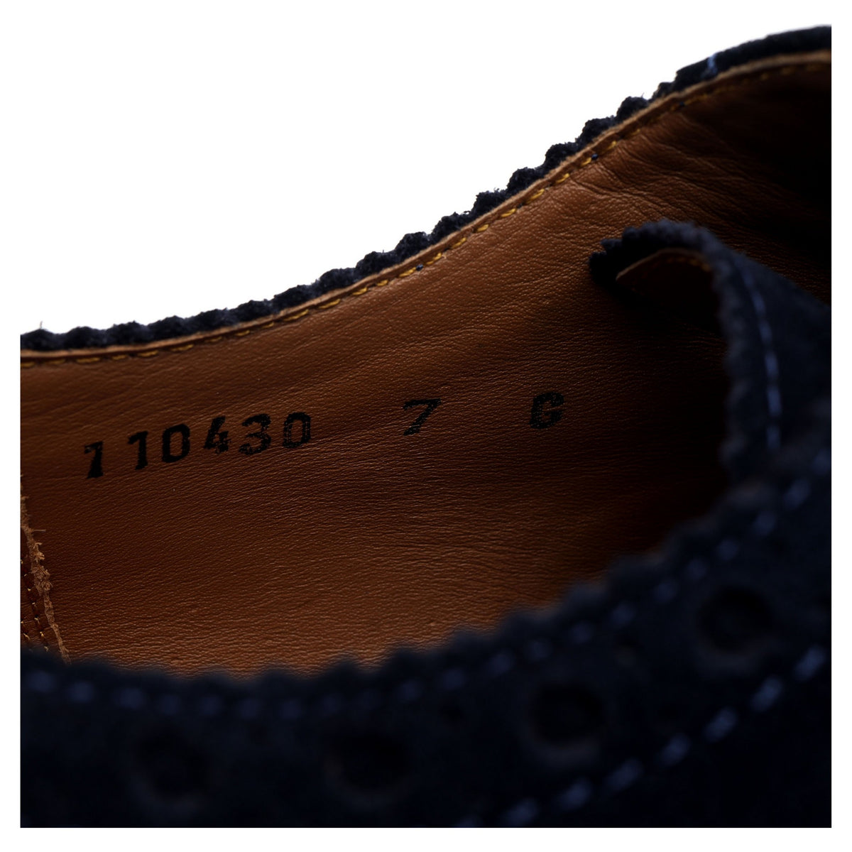 'Archie' Navy Blue Suede Derby Brogues UK 7 G