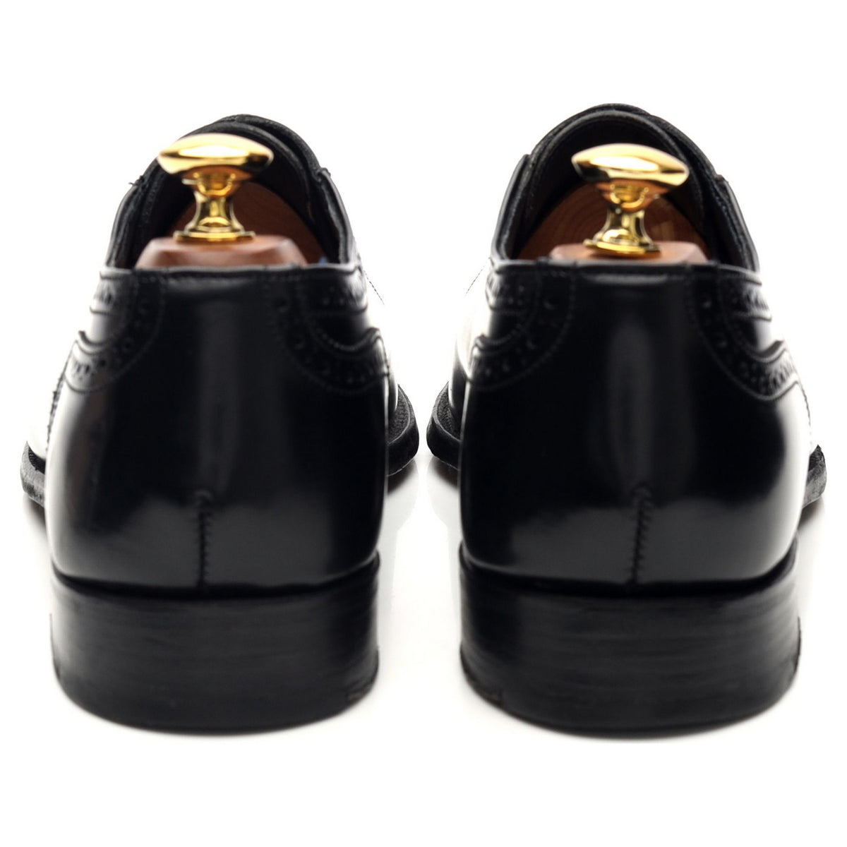 'Hamilton' Black Leather Oxford Brogues UK 6