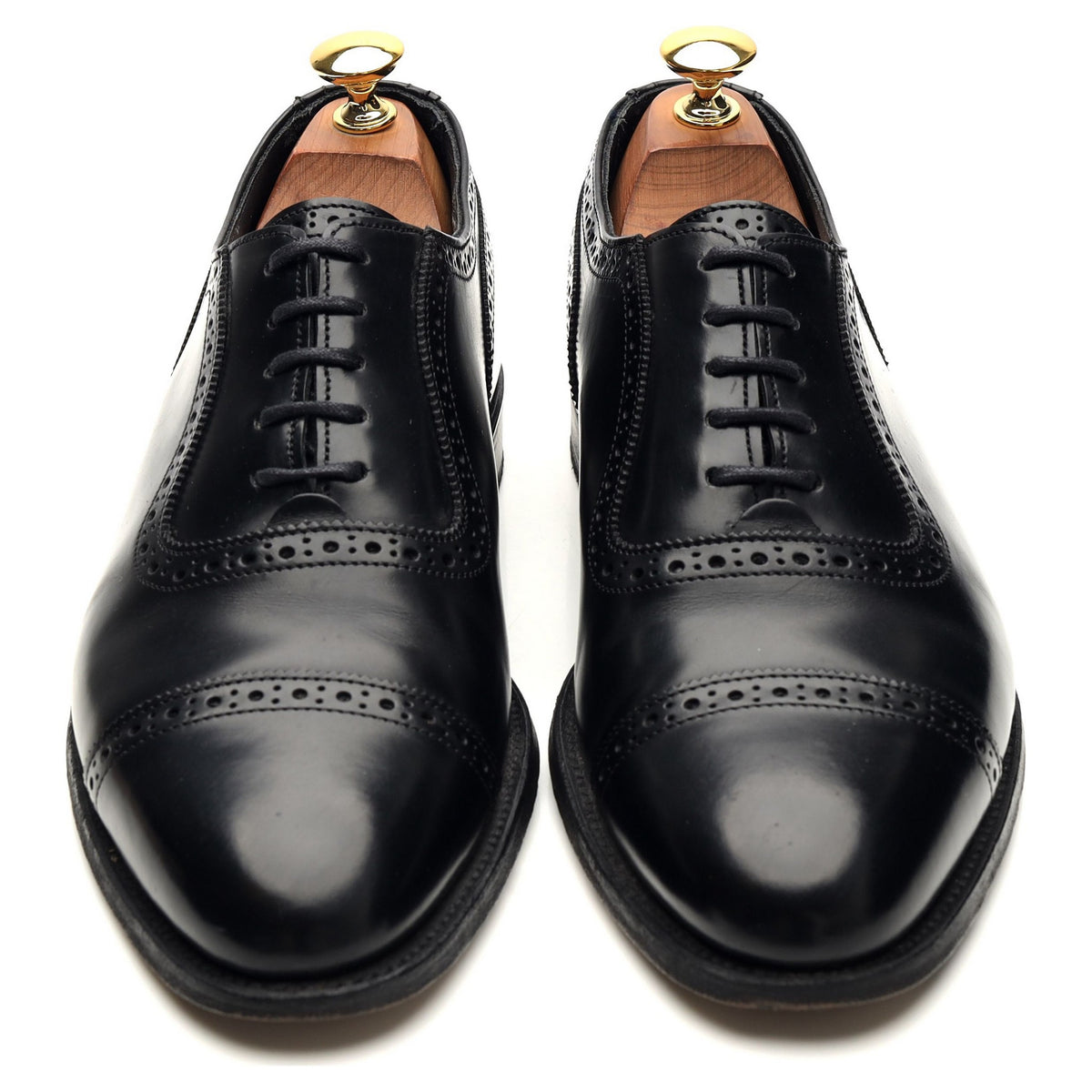 'Hamilton' Black Leather Oxford Brogues UK 6
