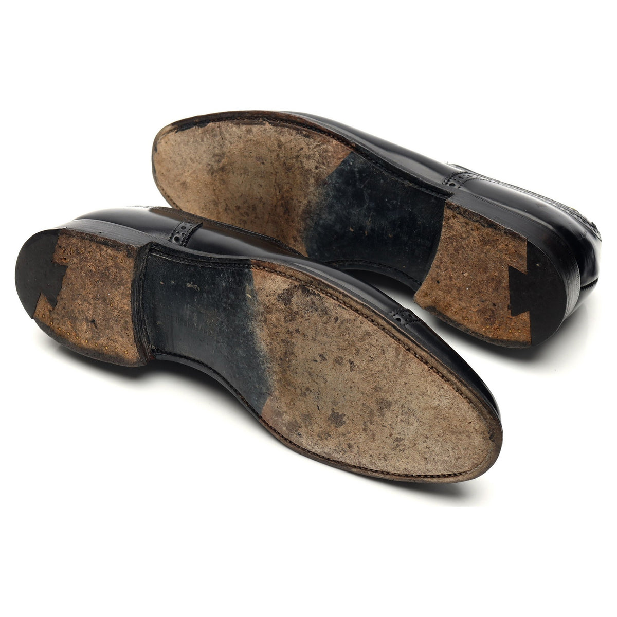 'Hamilton' Black Leather Oxford Brogues UK 6