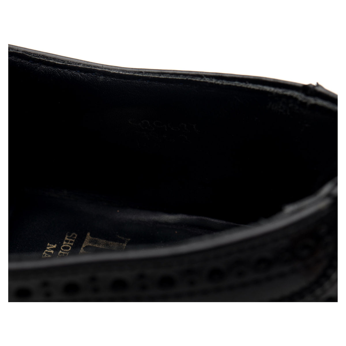 'Hamilton' Black Leather Oxford Brogues UK 6