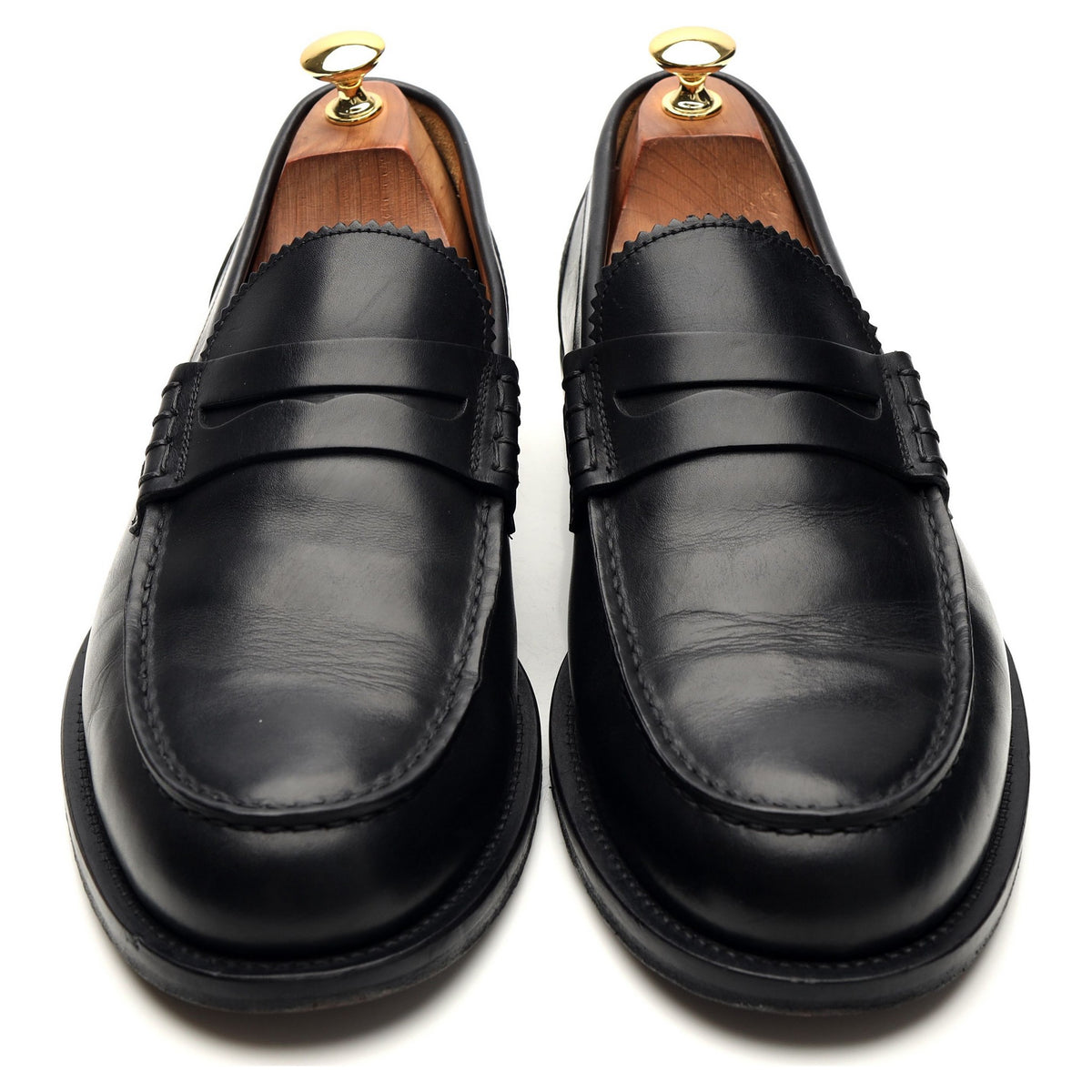'Maester' Black Leather Loafers UK 10 EU 44