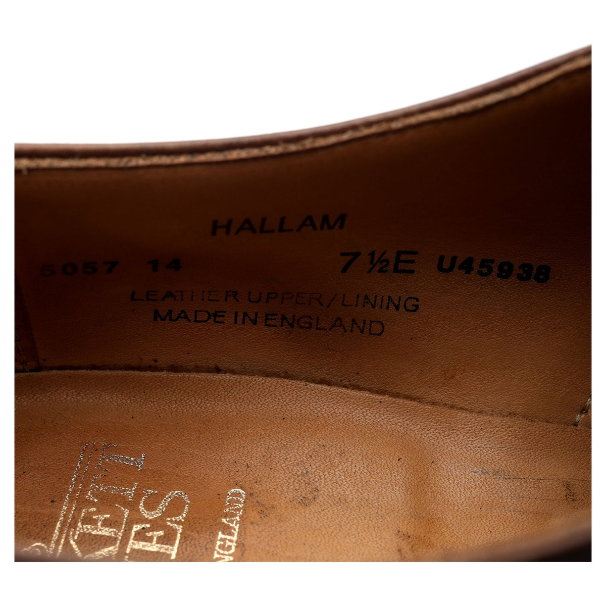 &#39;Hallam&#39; Dark Brown Leather Oxford UK 7.5 E