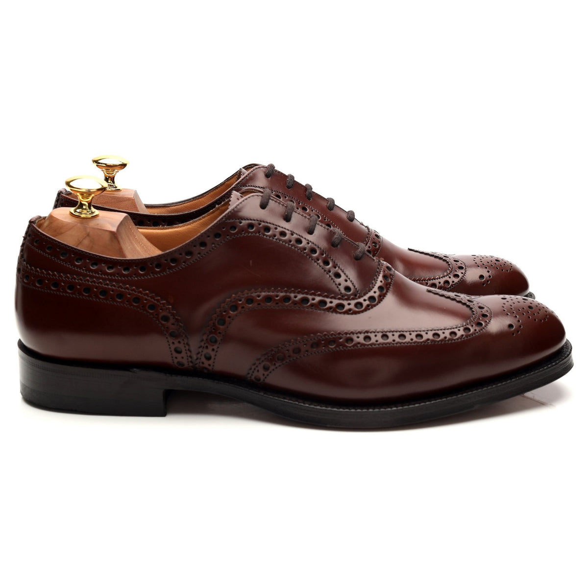 &#39;Burwood&#39; Brown Leather Oxford Brogues UK 10.5 F