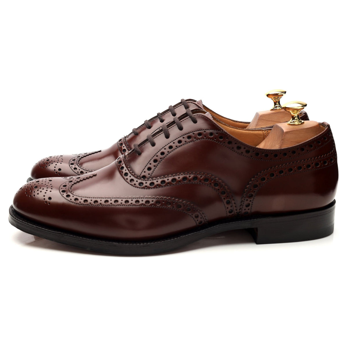 &#39;Burwood&#39; Brown Leather Oxford Brogues UK 10.5 F