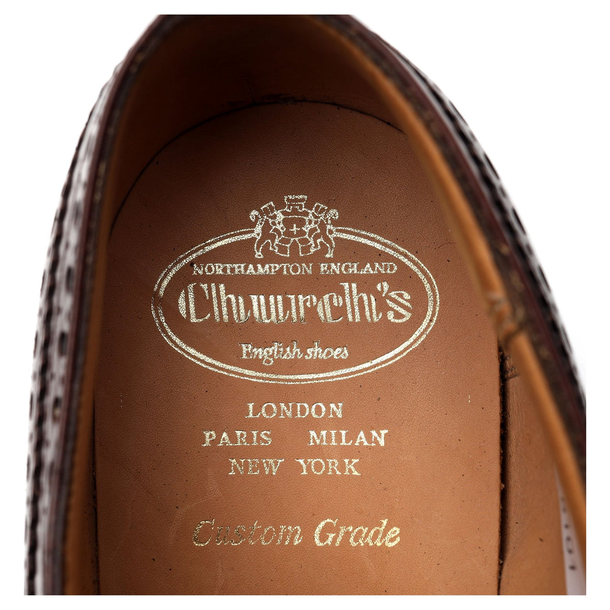 &#39;Burwood&#39; Brown Leather Oxford Brogues UK 10.5 F