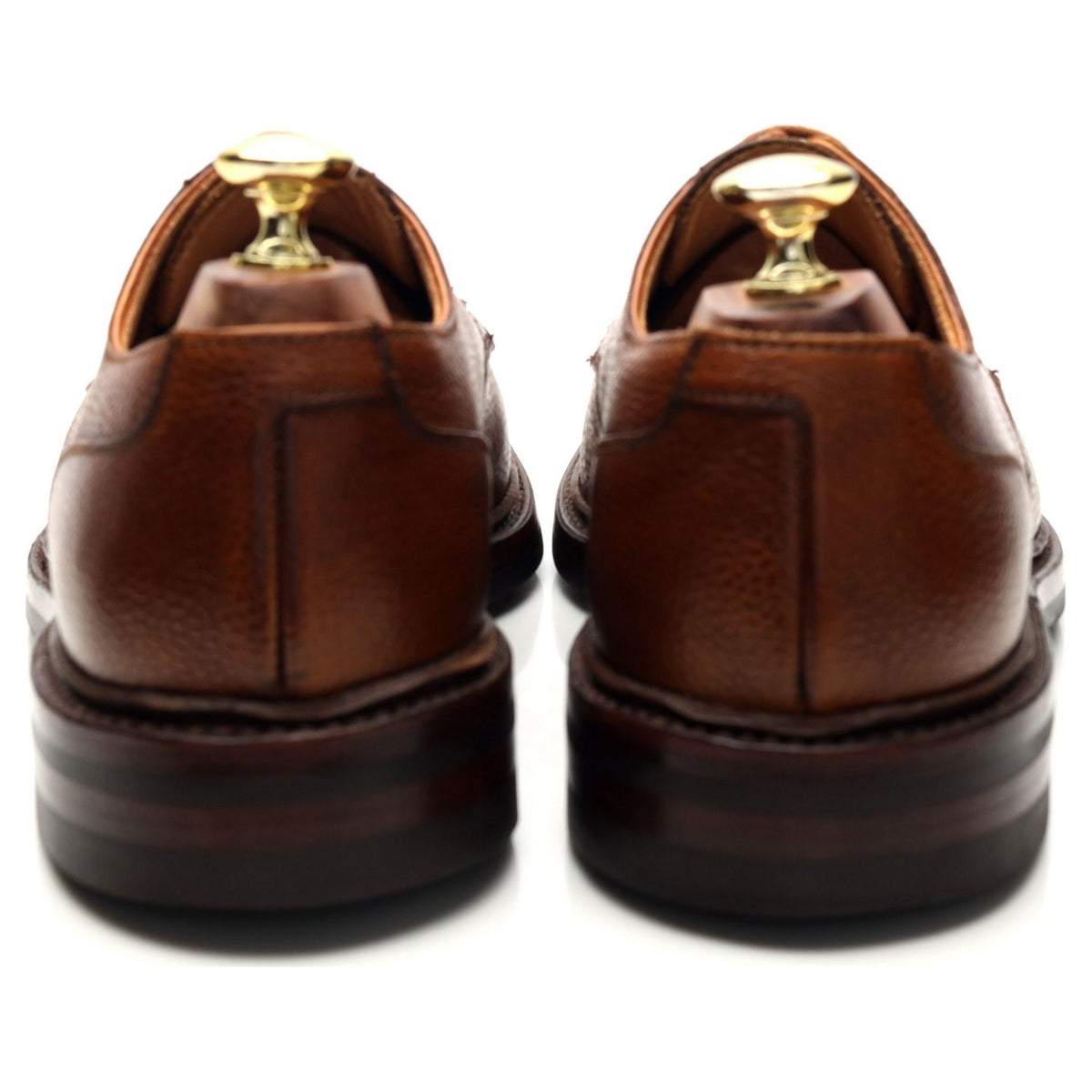 &#39;Durham&#39; Tan Brown Leather Split Toe Derby UK 7 E