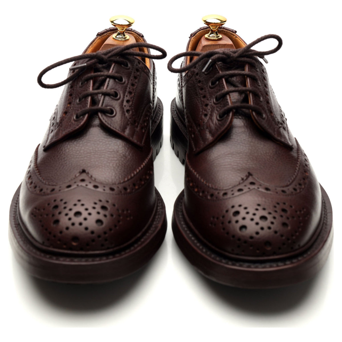 &#39;Ilkley&#39; Burgundy Leather Derby Brogues UK 9.5