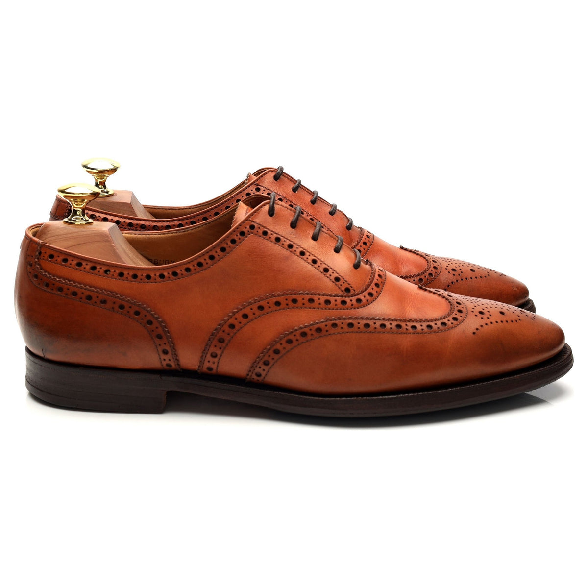 &#39;Finsbury&#39; Tan Brown Leather Oxford Brogue UK 8 F