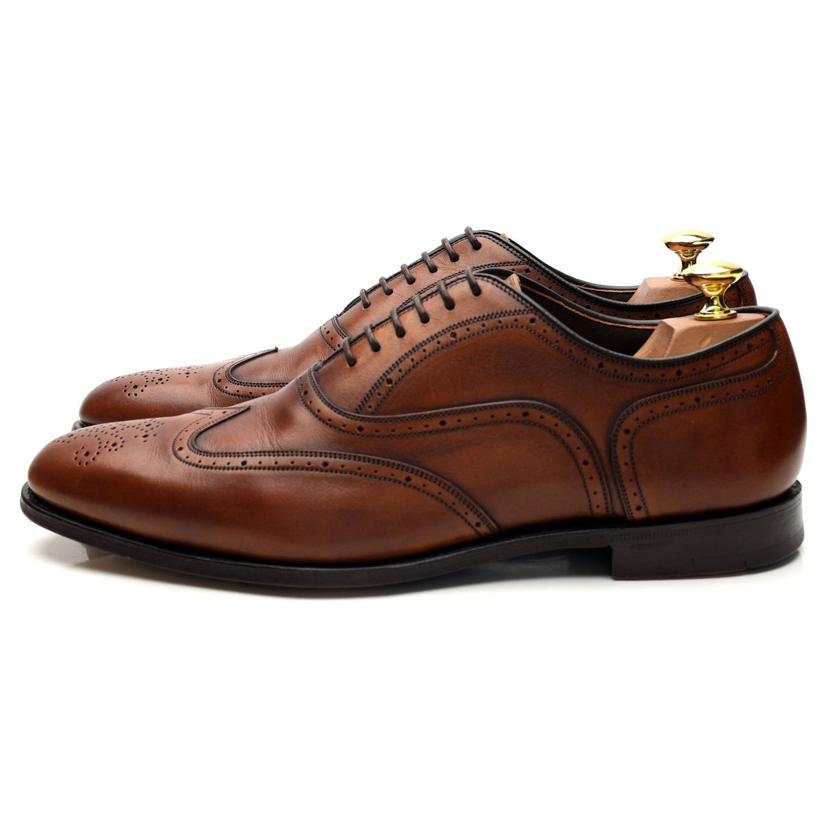 &#39;Tewkesbury&#39; Tan Brown Leather Oxford Brogues UK 8.5 G