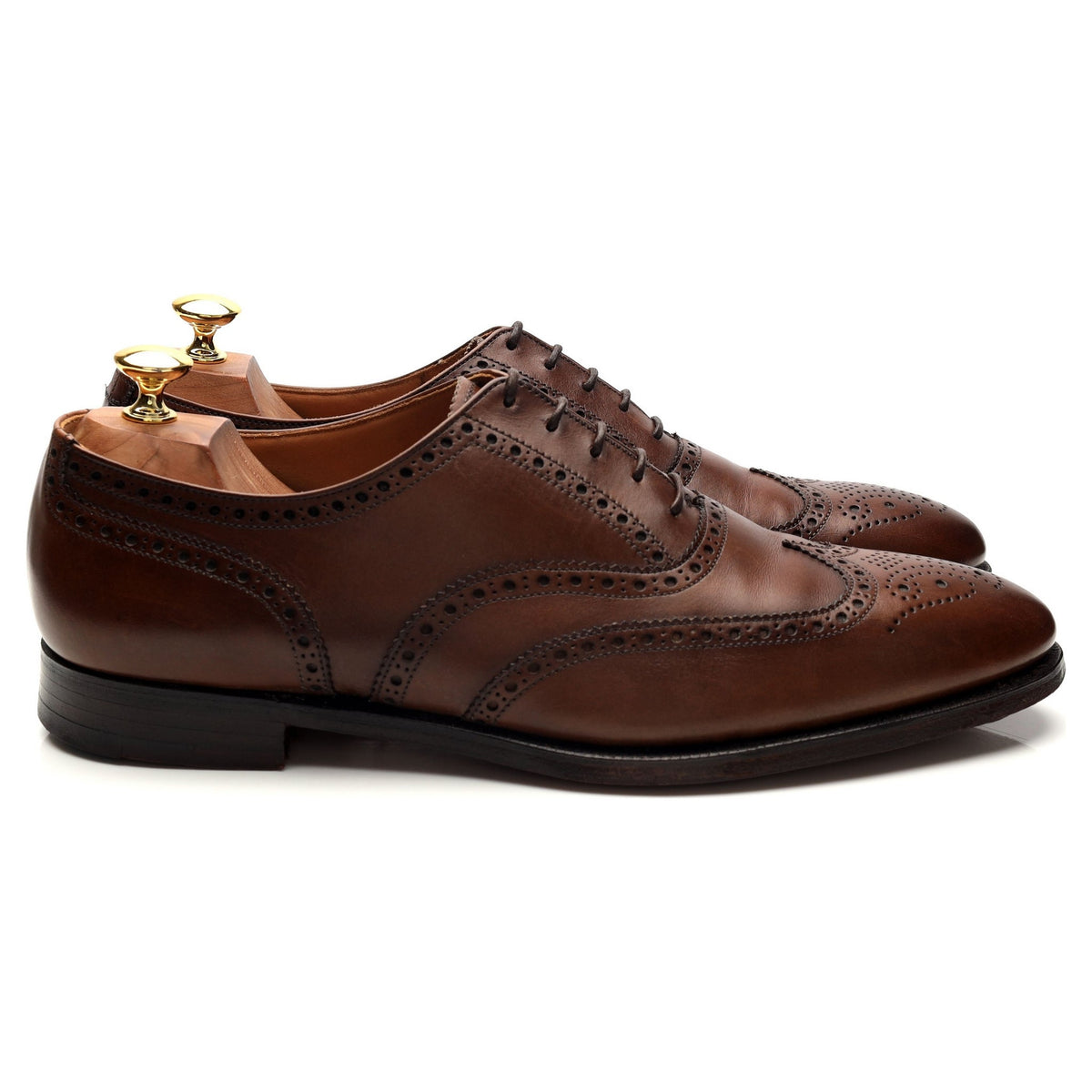 &#39;Finsbury&#39; Brown Leather Oxford Brogues UK 10 E