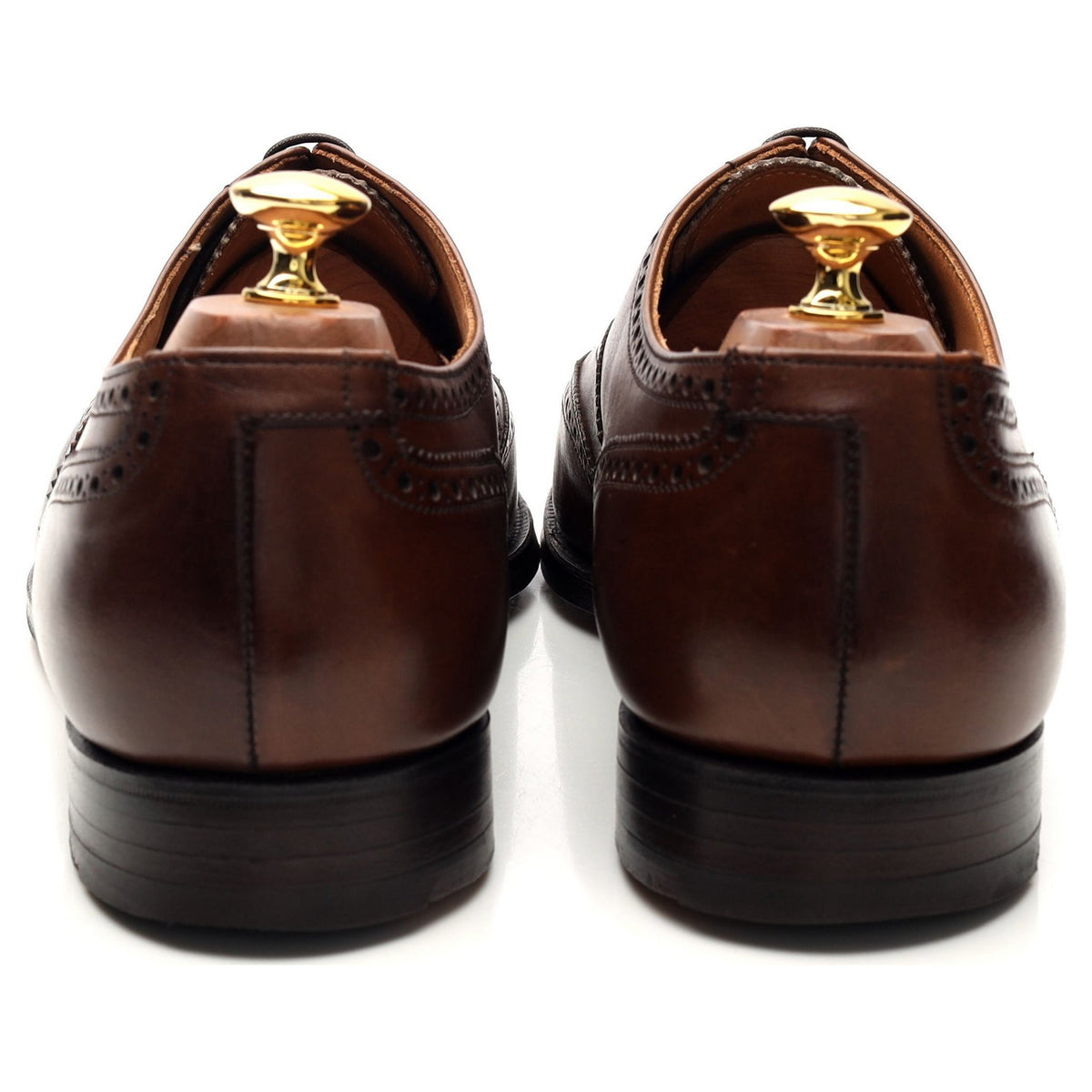 &#39;Finsbury&#39; Brown Leather Oxford Brogues UK 10 E