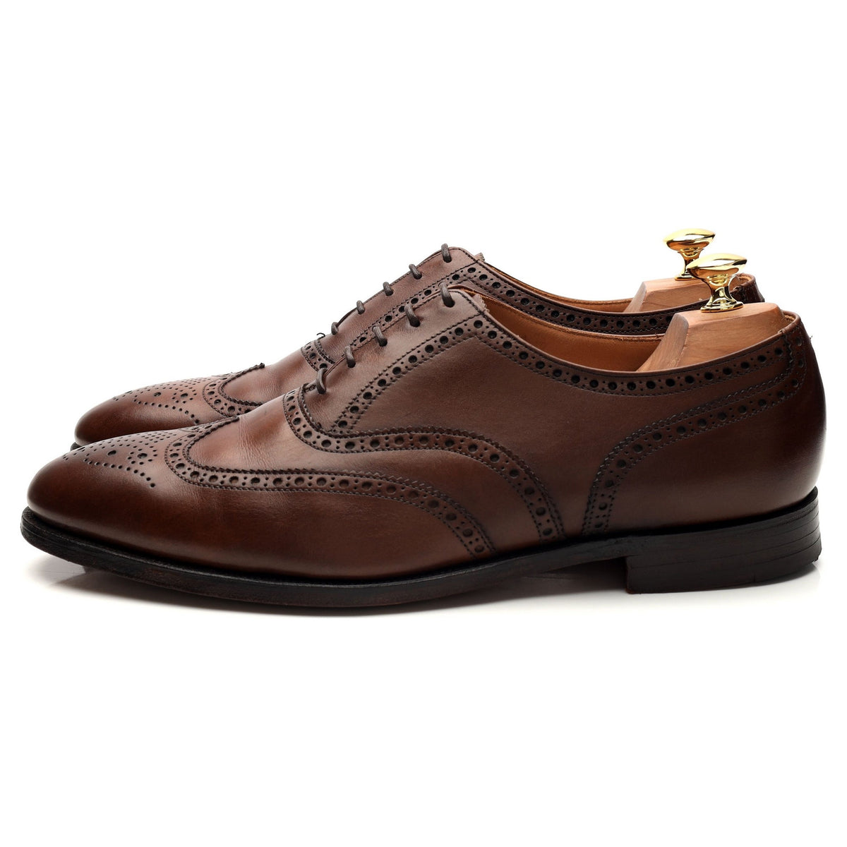 &#39;Finsbury&#39; Brown Leather Oxford Brogues UK 10 E