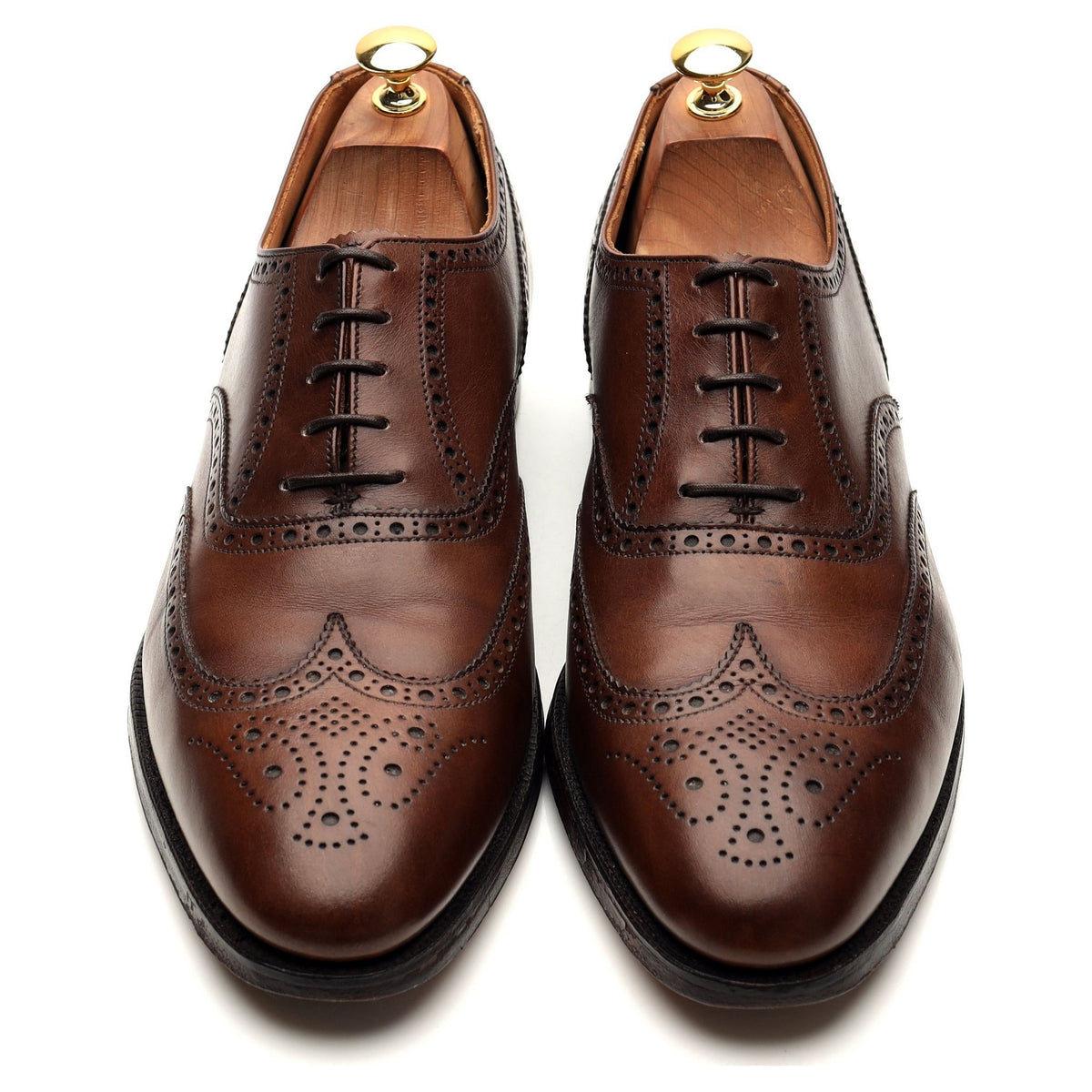 &#39;Finsbury&#39; Brown Leather Oxford Brogues UK 10 E