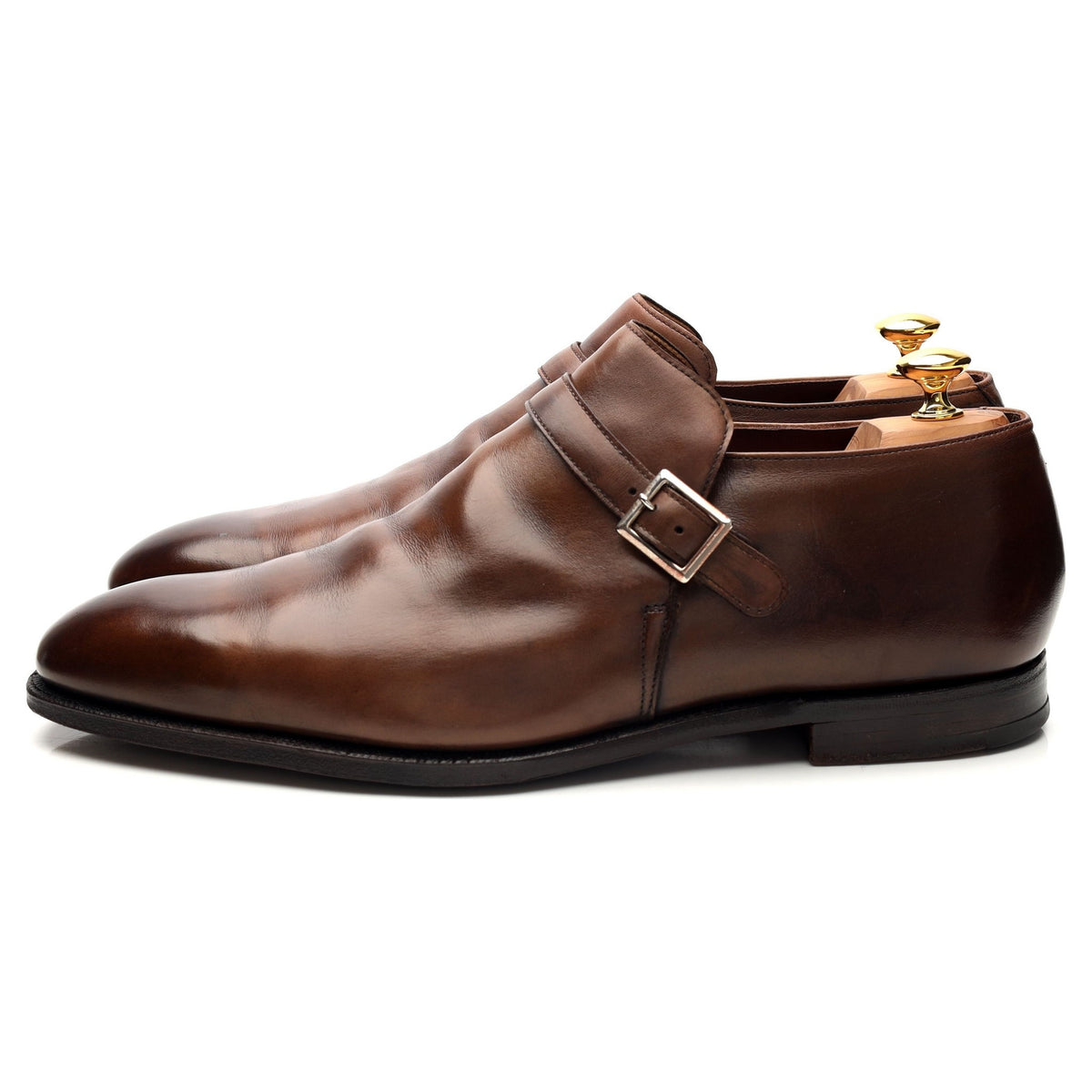 &#39;Portman&#39; Dark Brown Leather Monk Strap UK 11 E