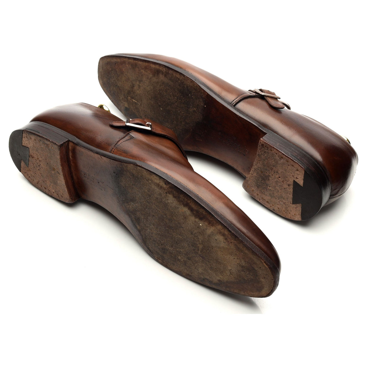 &#39;Portman&#39; Dark Brown Leather Monk Strap UK 11 E