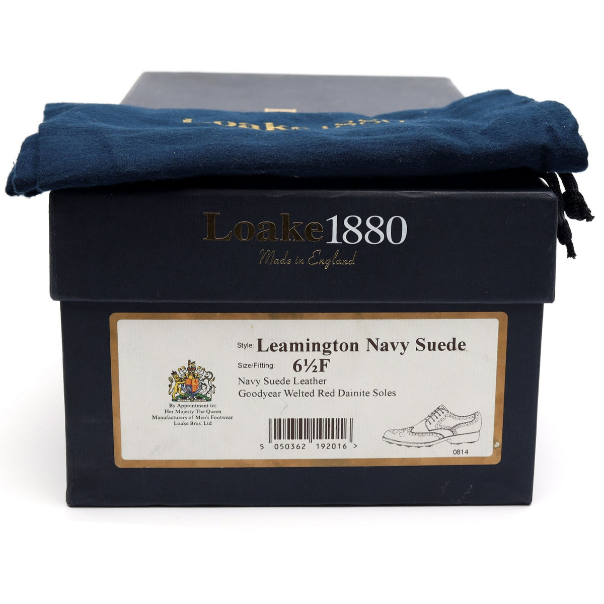 1880 &#39;Leamington&#39; Blue Suede Derby Brogues UK 6.5 F