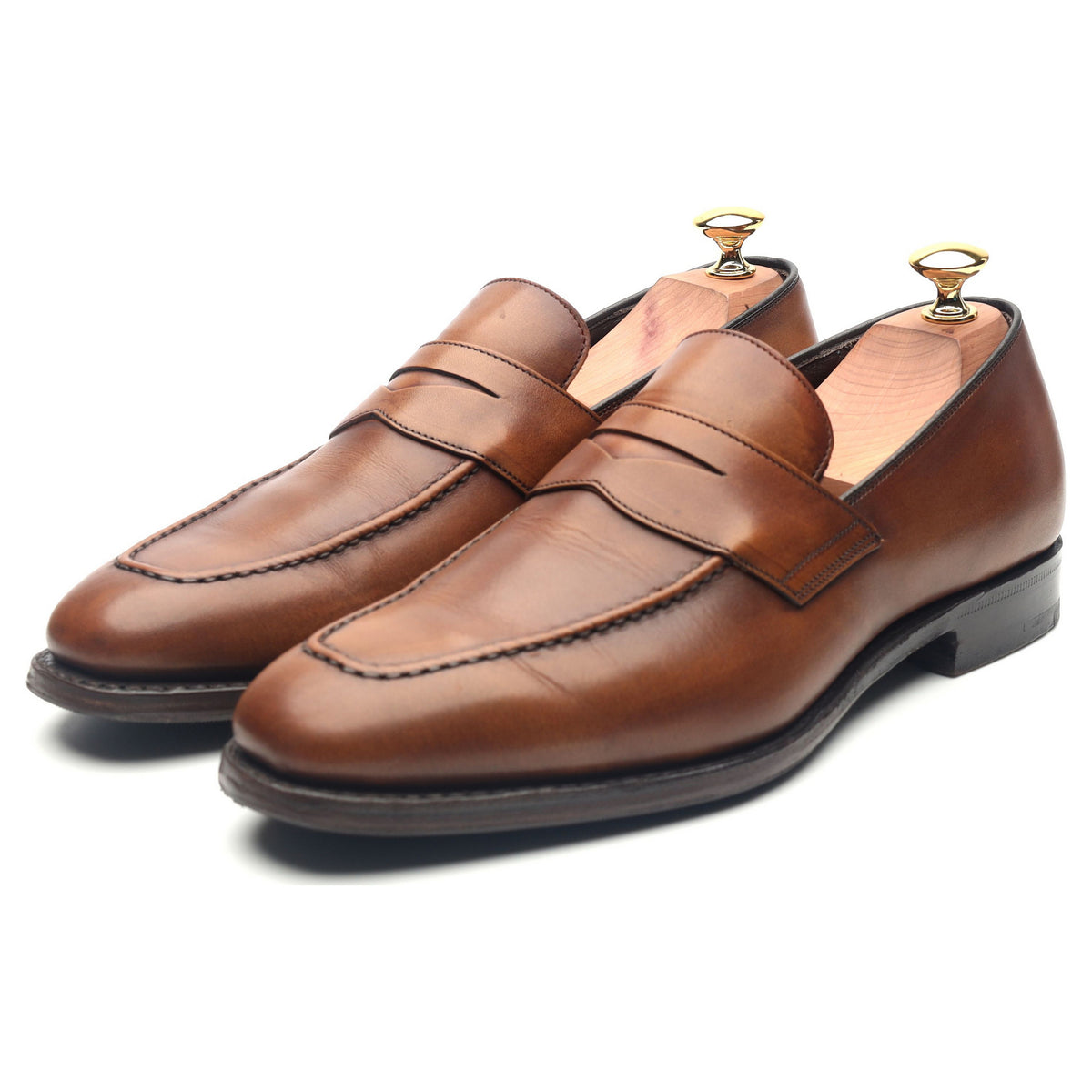 &#39;Bray&#39; Brown Leather Loafers UK 6 F