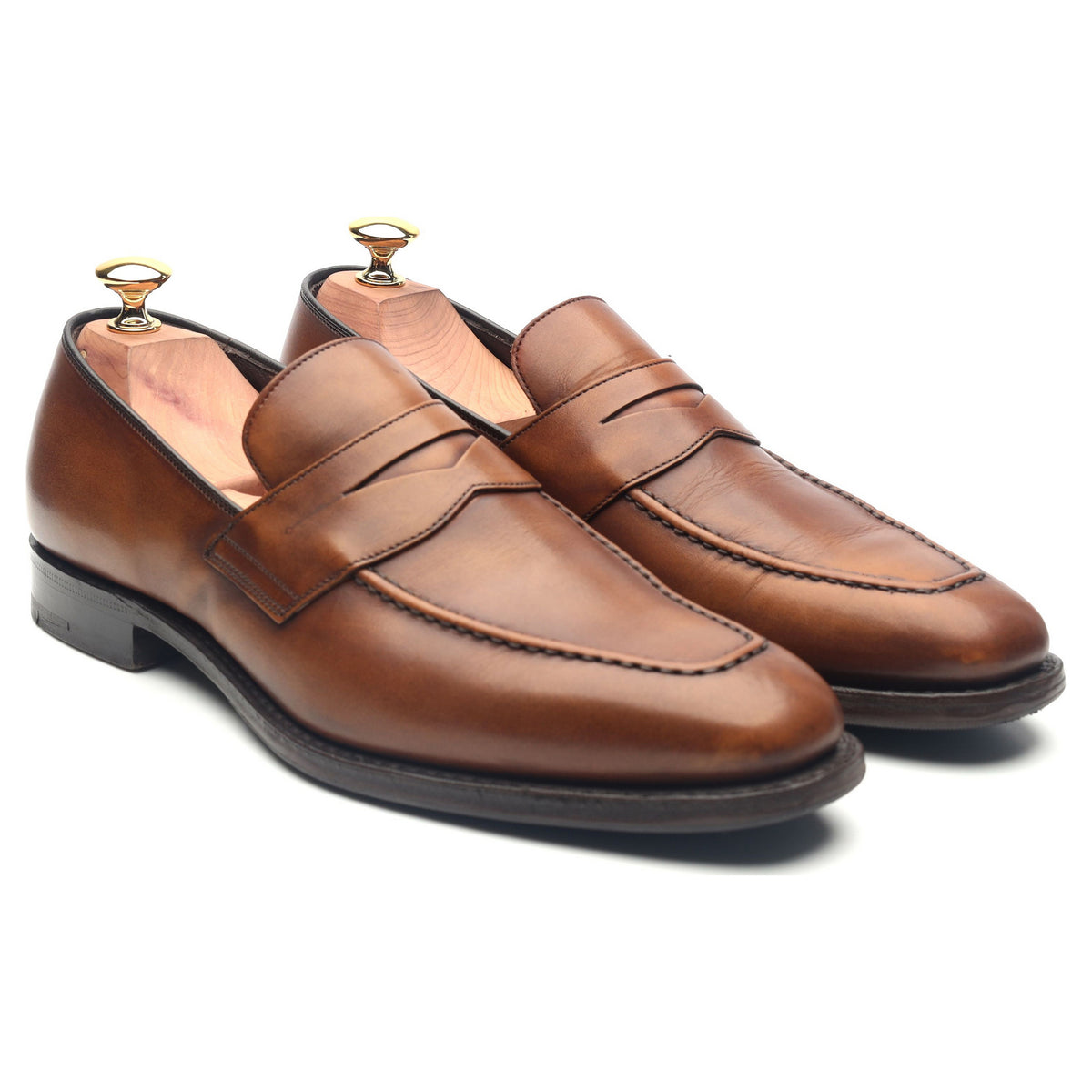 &#39;Bray&#39; Brown Leather Loafers UK 6 F
