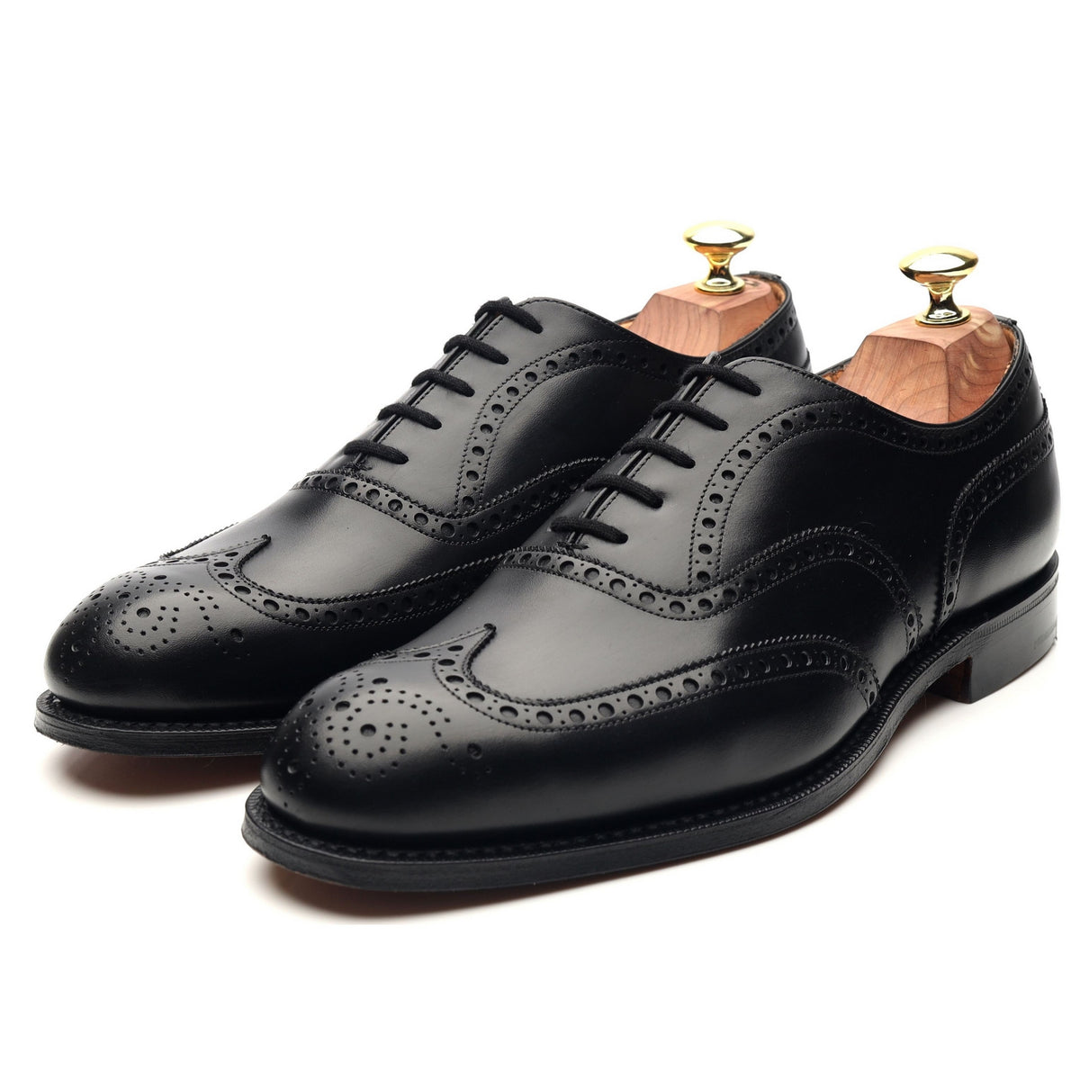 &#39;Chetwynd&#39; Black Leather Brogues UK 7 G
