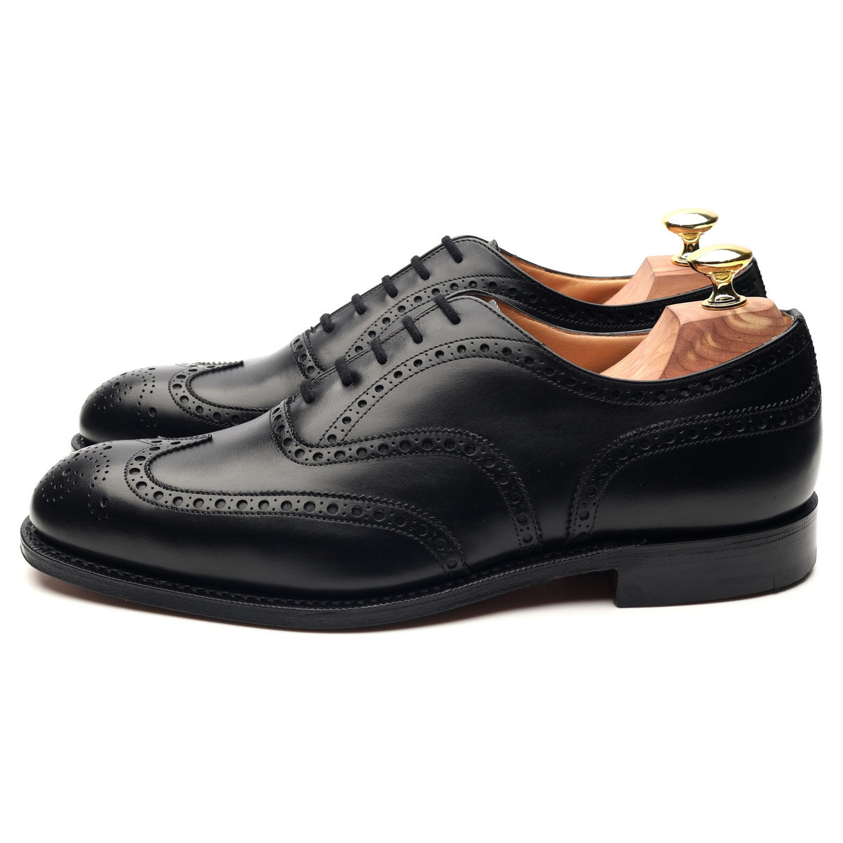 &#39;Chetwynd&#39; Black Leather Brogues UK 7 G