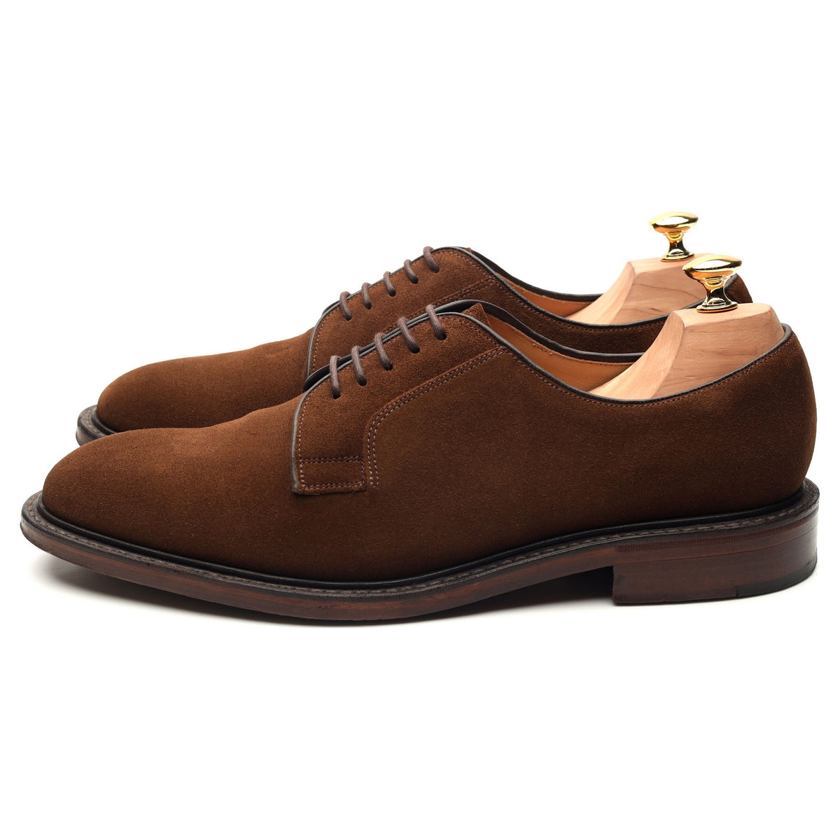 1880 'Perth' Brown Suede Derby UK 10 F - Abbot's Shoes